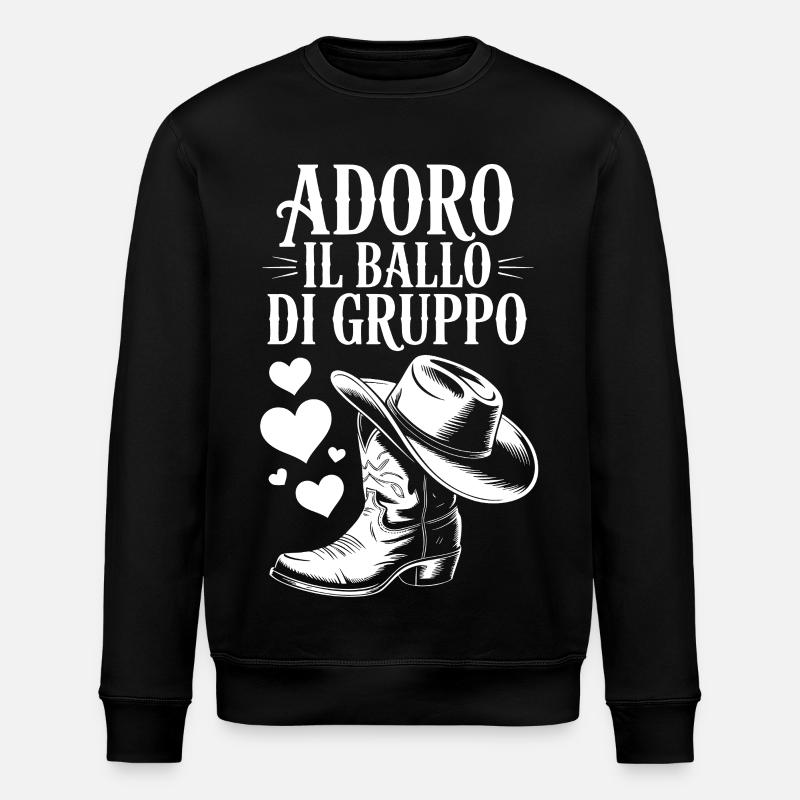 I love group dancing - Stanley/Stella ROLLER Unisex Organic Sweatshirt - black