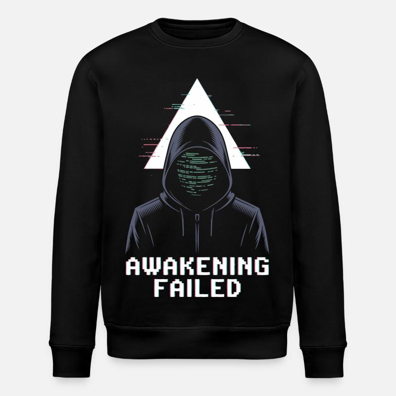 Awakening Failed – Glitch in Kapuze - Stanley/Stella Unisex Bio-Sweatshirt ROLLER - Schwarz