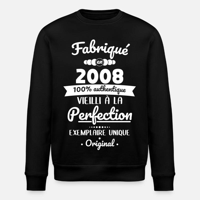 Hergestellt 2008 – Perfekt gereift - Stanley/Stella Unisex Bio-Sweatshirt ROLLER - Schwarz