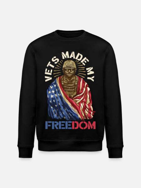 Veterans Day for Republicans - Stanley/Stella ROLLER Unisex Organic Sweatshirt - black