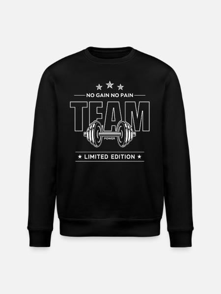 NO GAIN NO PAIN - Stanley/Stella ROLLER Unisex Organic Sweatshirt - black