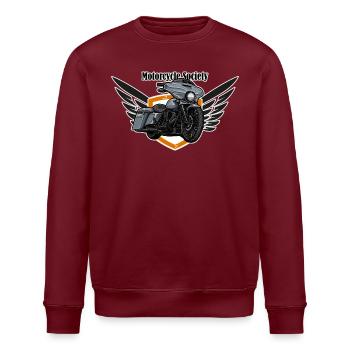 Chopper // Custom // Moto - Sweat bio ROLLER Stanley/Stella Unisexe - bordeaux - Devant - Nik (191cm)