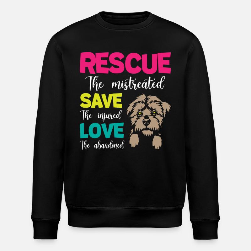 Sauvez les chiens d’amour - Sweat bio ROLLER Stanley/Stella Unisexe - noir