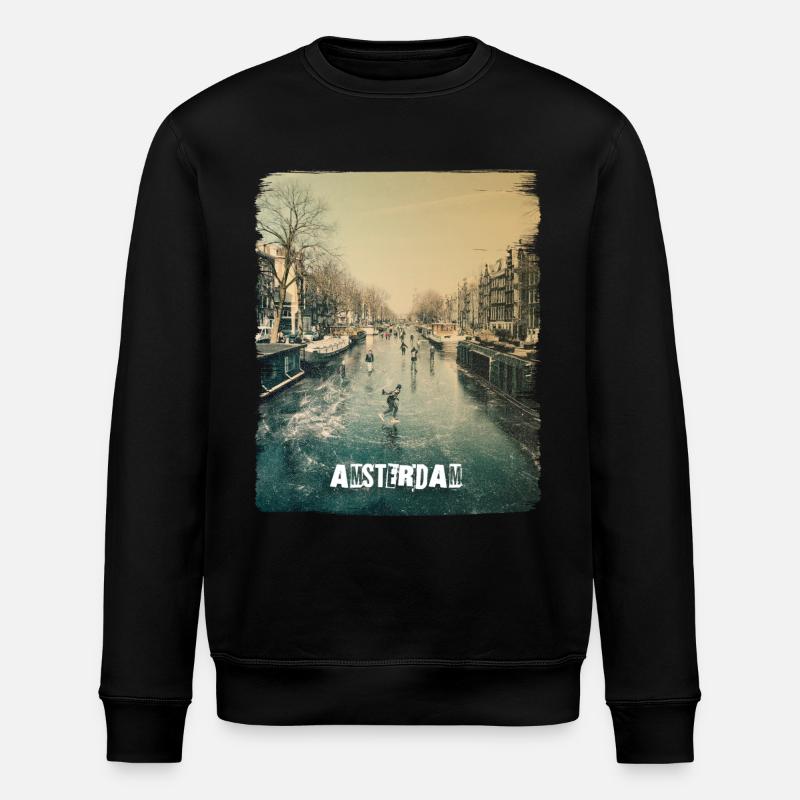 AMSTERDAM - Stanley/Stella Unisex Bio-Sweatshirt ROLLER - Schwarz
