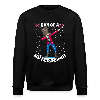 Dabbing Nussknacker Weihnachten Geschenk Dab - Stanley/Stella Unisex Bio-Sweatshirt ROLLER - Schwarz - Vorne - Nik (191cm)