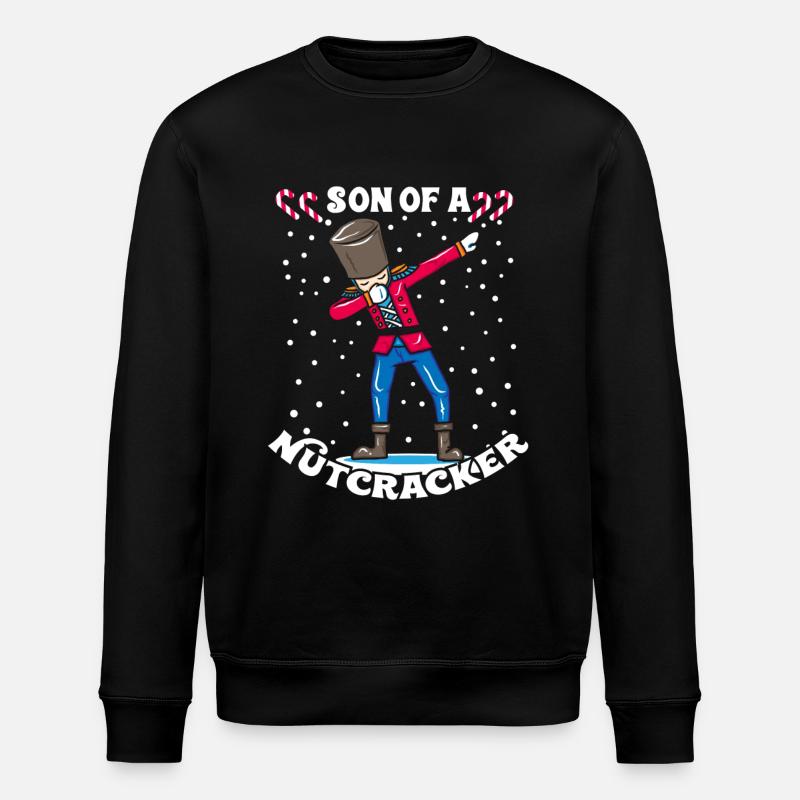 Dabbing Nussknacker Weihnachten Geschenk Dab - Stanley/Stella Unisex Bio-Sweatshirt ROLLER - Schwarz