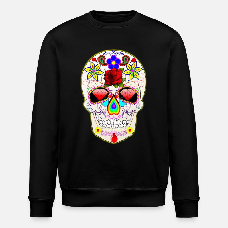 Mexican skull - Sweat bio ROLLER Stanley/Stella Unisexe - noir
