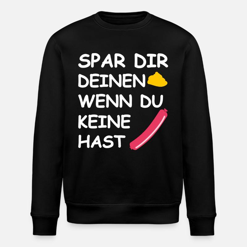 Save your mustard - Stanley/Stella ROLLER Unisex Organic Sweatshirt - black
