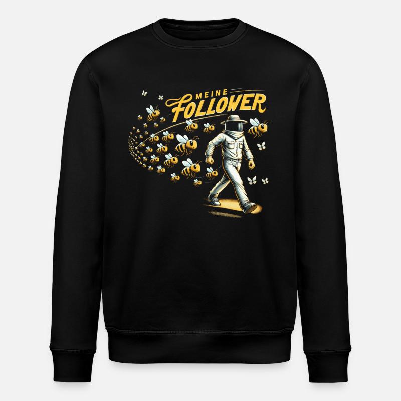 Imker Spruch Follower - Stanley/Stella Unisex Bio-Sweatshirt ROLLER - Schwarz