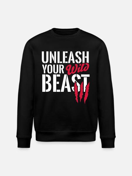 Unleash your beast - Stanley/Stella ROLLER Unisex Organic Sweatshirt - black