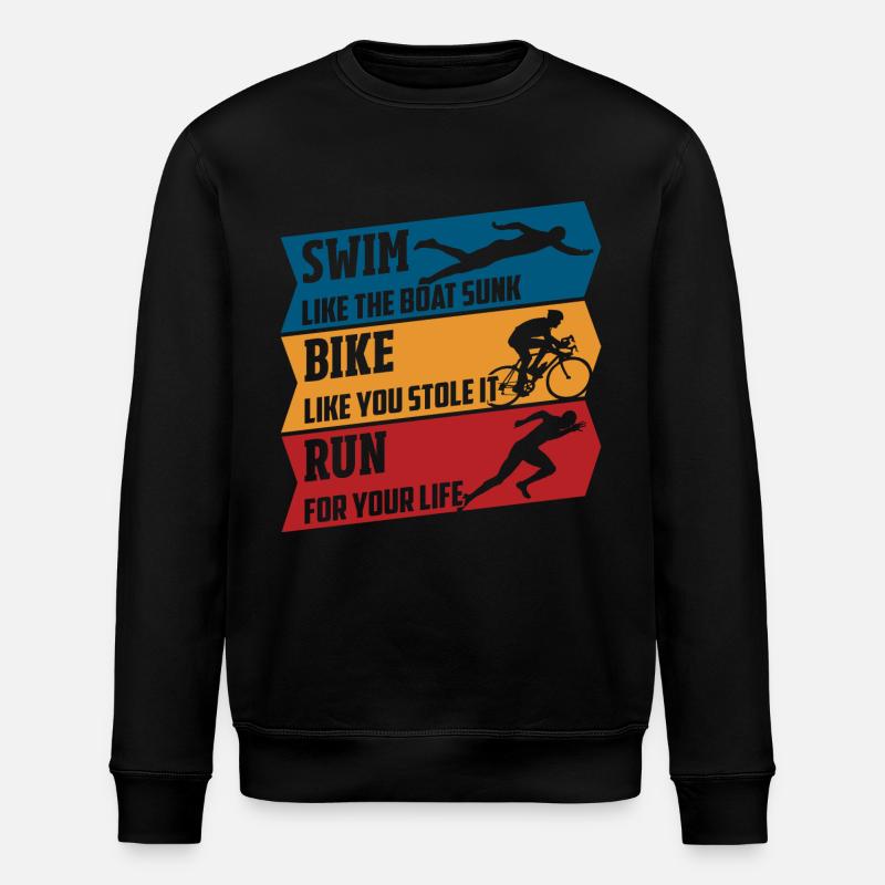 Natation - vélo - course - Sweat bio ROLLER Stanley/Stella Unisexe - noir