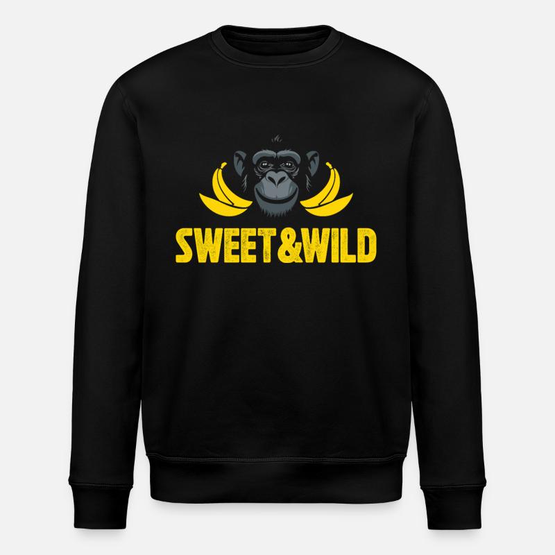 Süß und Wild - Stanley/Stella Unisex Bio-Sweatshirt ROLLER - Schwarz