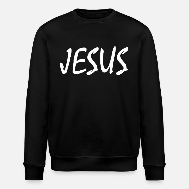 Jesus - Stanley/Stella ROLLER Unisex Organic Sweatshirt - black