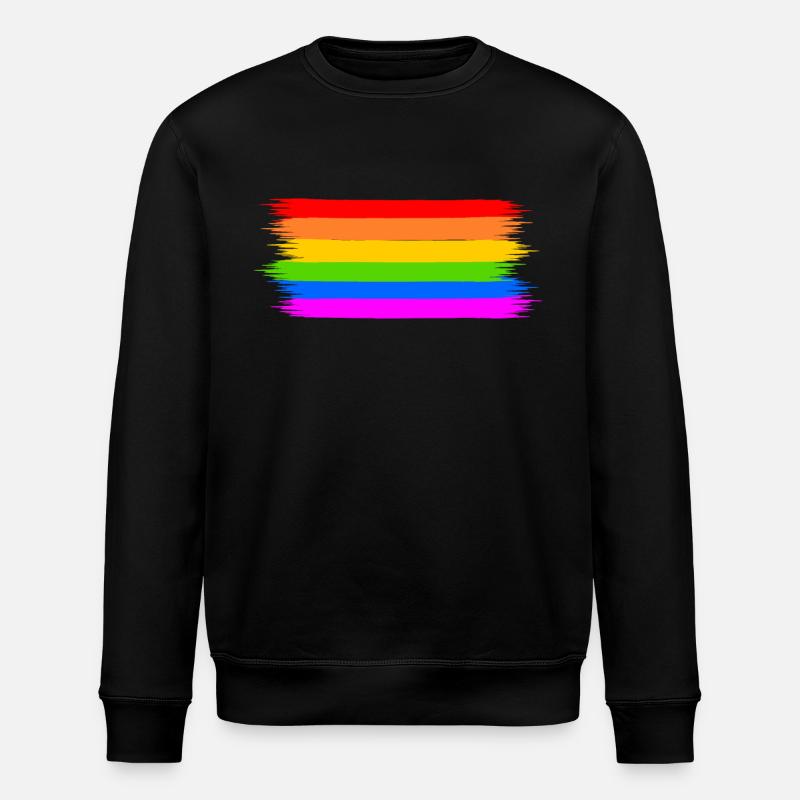 Regenbogen Regenbogenfahne - Stanley/Stella Unisex Bio-Sweatshirt ROLLER - Schwarz