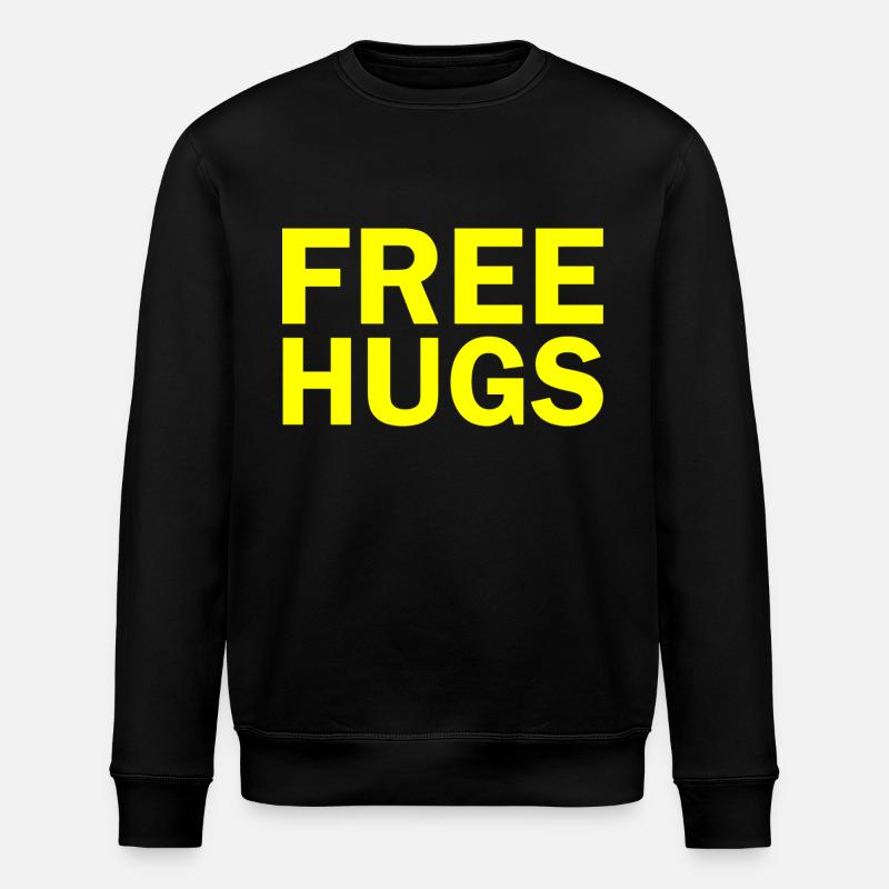 Free hugs - Stanley/Stella Unisex Bio-Sweatshirt ROLLER - Schwarz