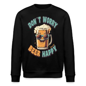 BRASSER. ÉQUIPAGE | Bière Happy --- Bier T-shirt - Sweat bio ROLLER Stanley/Stella Unisexe - noir - Devant - Nik (191cm)