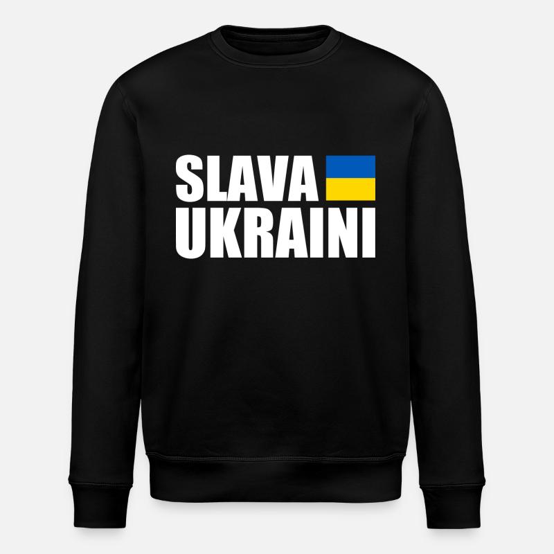 Slava ukraini - Stanley/Stella Unisex Bio-Sweatshirt ROLLER - Schwarz