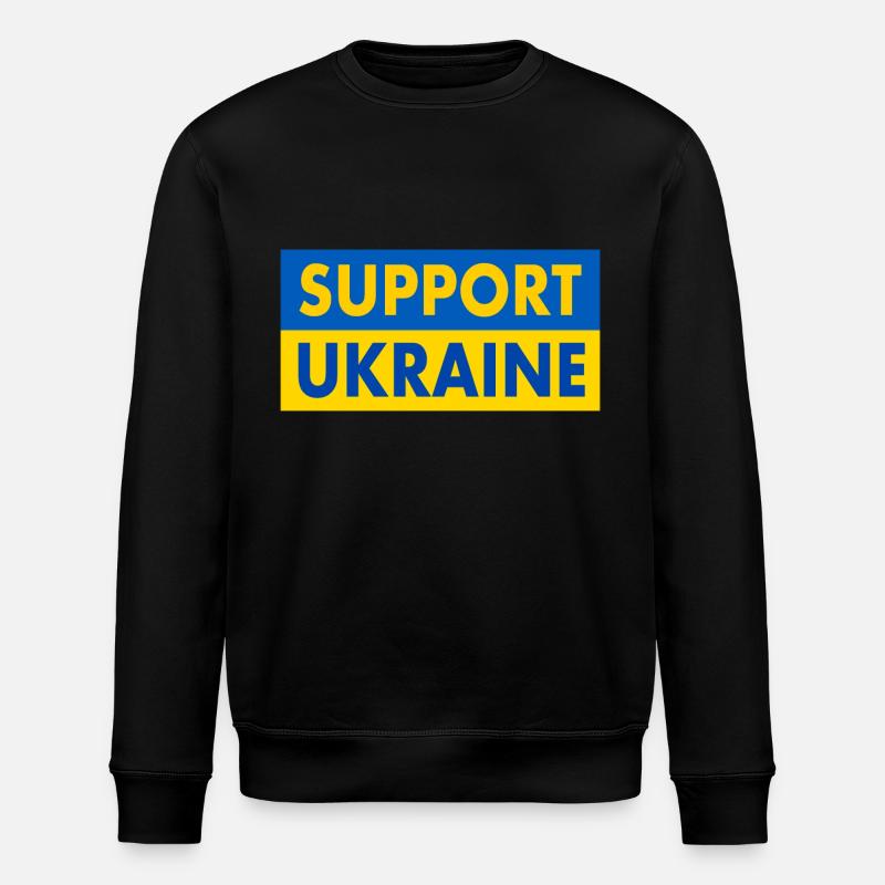 Support ukraine - Stanley/Stella ROLLER Unisex Organic Sweatshirt - black