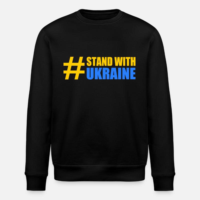 stand with ukraine - Stanley/Stella Unisex Bio-Sweatshirt ROLLER - Schwarz