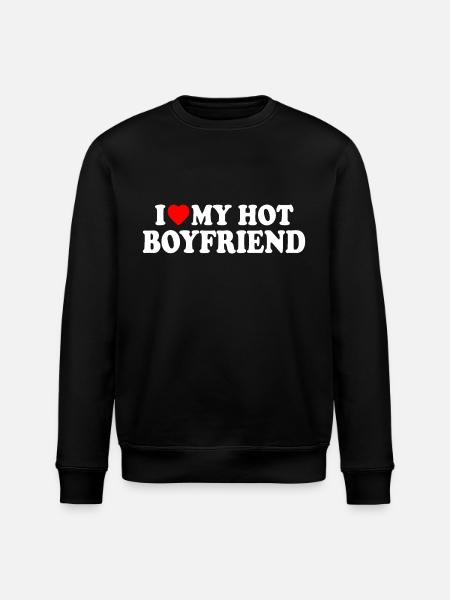 i love my hot boyfriend - Stanley/Stella økologisk unisex-sweatshirt ROLLER - sort
