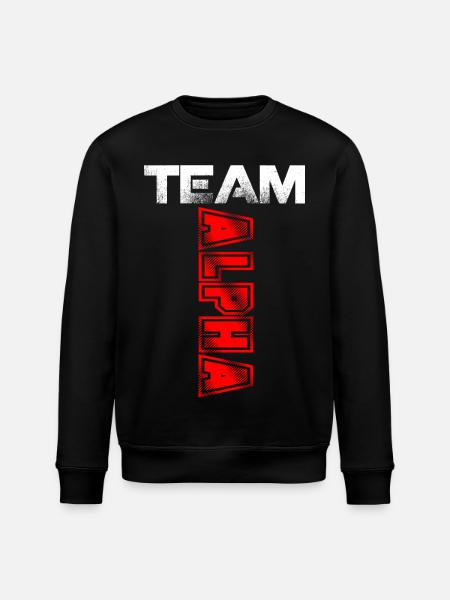 Team Alpha Geschenk T Shirt - Stanley/Stella Unisex Bio-Sweatshirt ROLLER - Schwarz