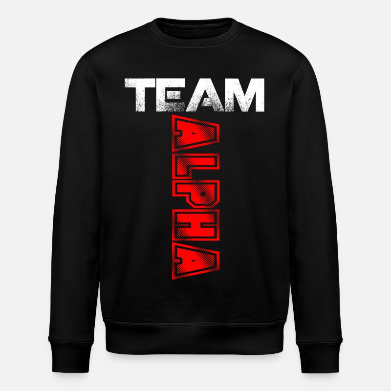 Team Alpha Geschenk T Shirt - Stanley/Stella Unisex Bio-Sweatshirt ROLLER - Schwarz