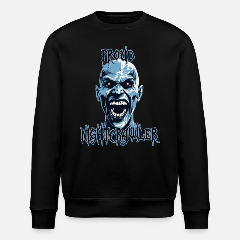 Stolzer Nightcrawler, Nachteule, gruselig - Stanley/Stella Unisex Bio-Sweatshirt ROLLER - Schwarz