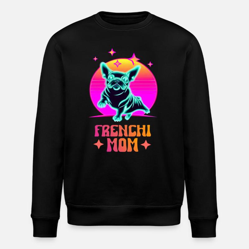 Frenchie Mom - Stanley/Stella ROLLER Unisex Organic Sweatshirt - black