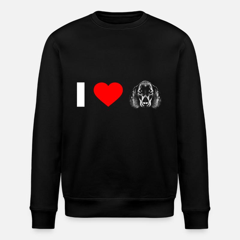 Dackel-Liebe - Stanley/Stella Unisex Bio-Sweatshirt ROLLER - Schwarz