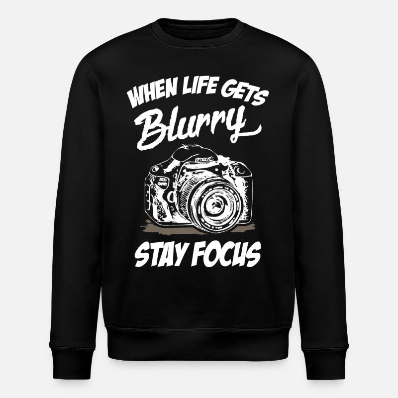 Photographer Stay Focus - Stanley/Stella Unisex Bio-Sweatshirt ROLLER - Schwarz