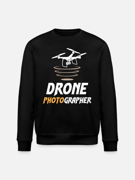 Drone Photographer - Stanley/Stella ROLLER Unisex Organic Sweatshirt - black