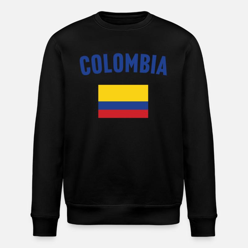 Kolumbien Flagge - Stanley/Stella Unisex Bio-Sweatshirt ROLLER - Schwarz