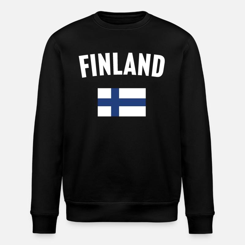 Finnland Flagge - Stanley/Stella Unisex Bio-Sweatshirt ROLLER - Schwarz