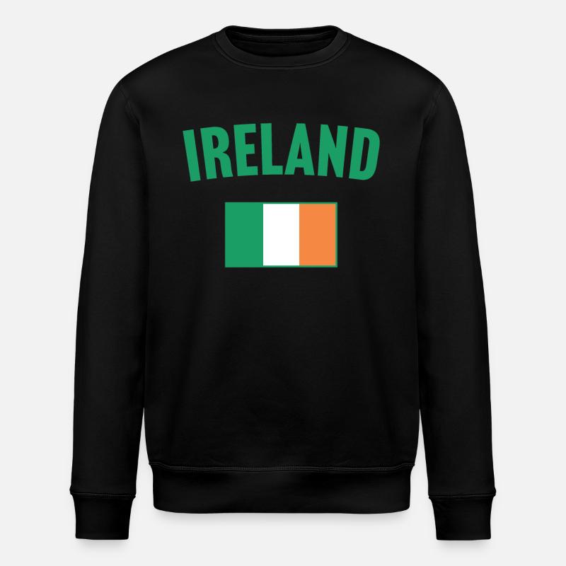 Irland Flagge - Stanley/Stella Unisex Bio-Sweatshirt ROLLER - Schwarz