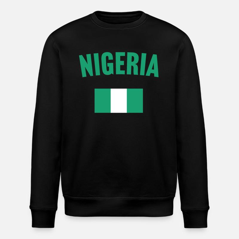 Nigeria Flagge - Stanley/Stella Unisex Bio-Sweatshirt ROLLER - Schwarz