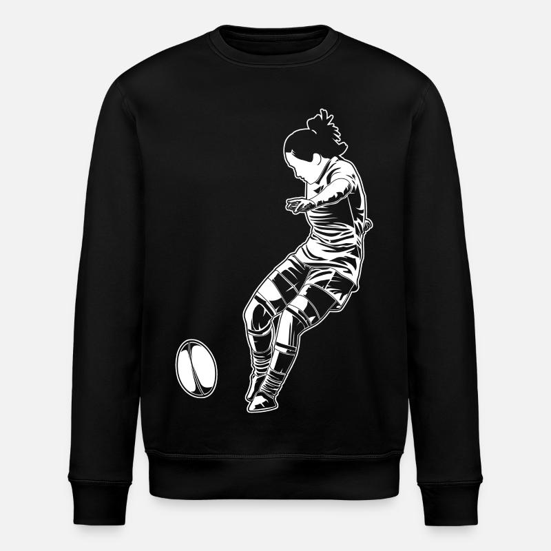 Joueuse de rugby filles - Sweat bio ROLLER Stanley/Stella Unisexe - noir