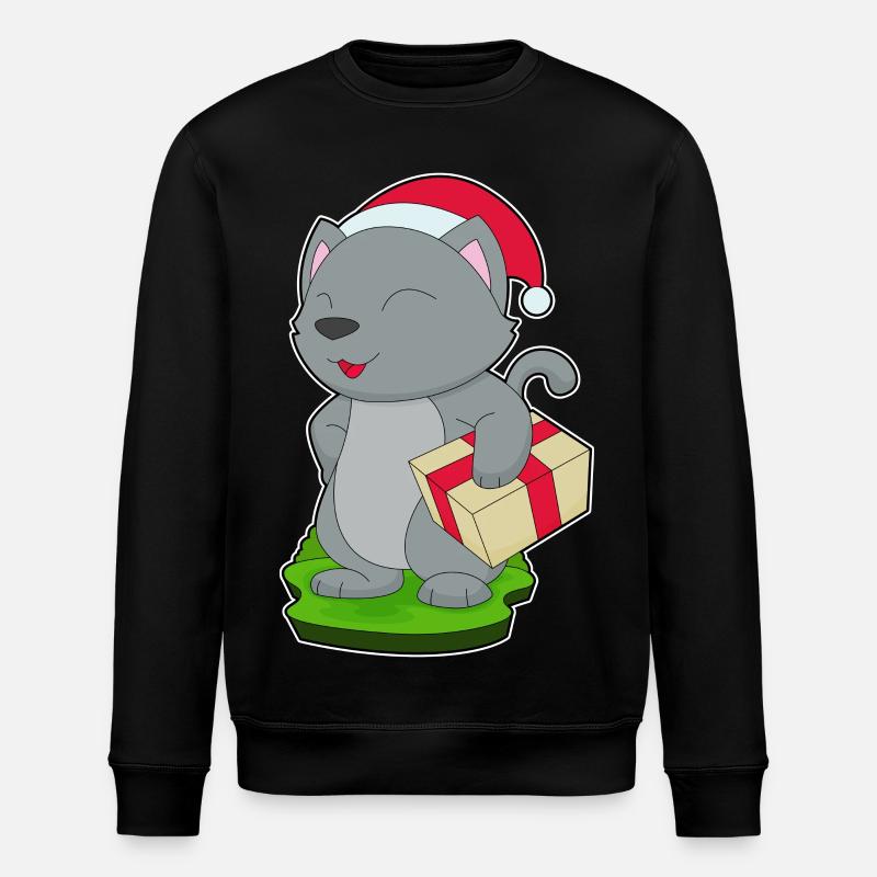 Katze Weihnachten Paket - Stanley/Stella Unisex Bio-Sweatshirt ROLLER - Schwarz