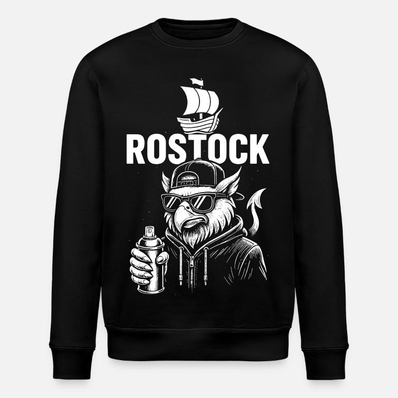 Rostock Streetsoul - Stanley/Stella Unisex Bio-Sweatshirt ROLLER - Schwarz
