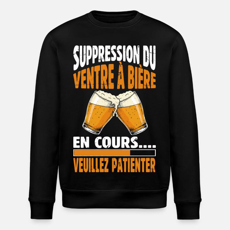 Bierbauchentfernung Im Laufenden Humor - Stanley/Stella Unisex Bio-Sweatshirt ROLLER - Schwarz