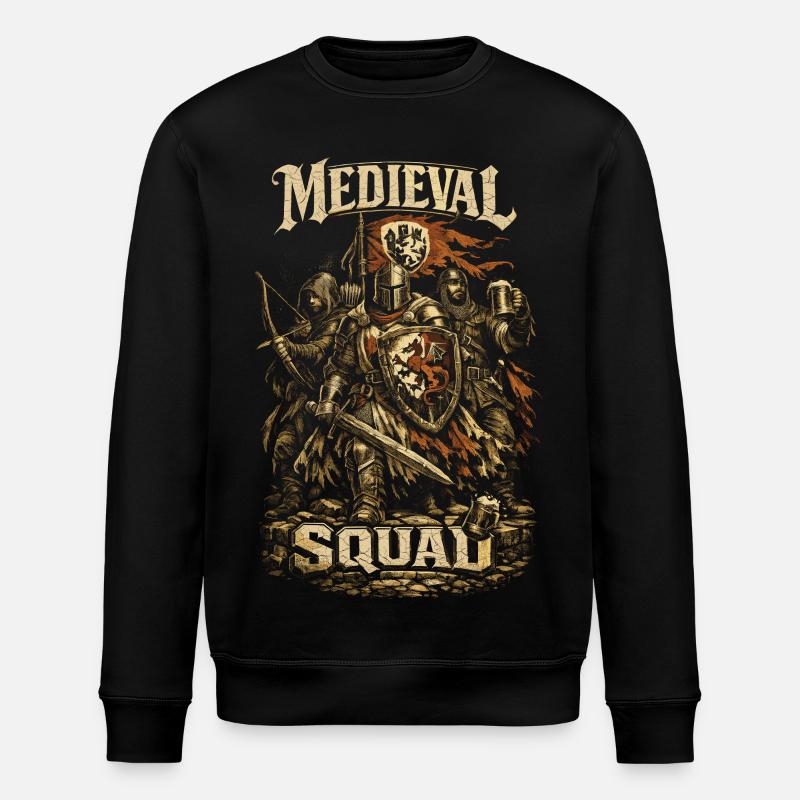 Festival Médiéval Marché Médiéval Escouade Médiévale - Sweat bio ROLLER Stanley/Stella Unisexe - noir