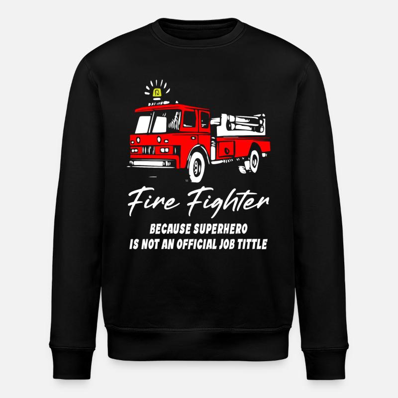 Super-héros pompier - Sweat bio ROLLER Stanley/Stella Unisexe - noir