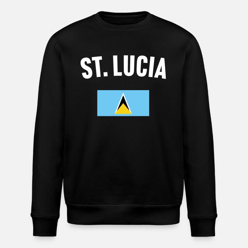 Drapeau de Sainte-Lucie - Sweat bio ROLLER Stanley/Stella Unisexe - noir