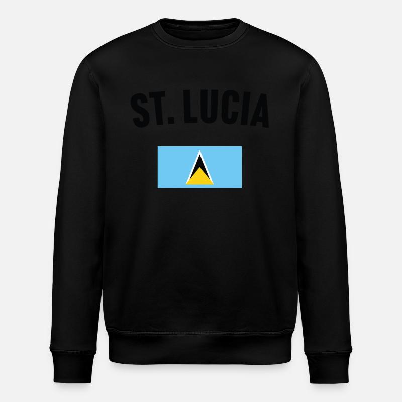 Drapeau de Sainte-Lucie - Sweat bio ROLLER Stanley/Stella Unisexe - noir