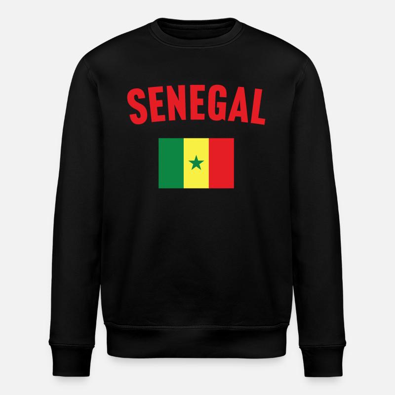 Drapeau du Sénégal - Sweat bio ROLLER Stanley/Stella Unisexe - noir