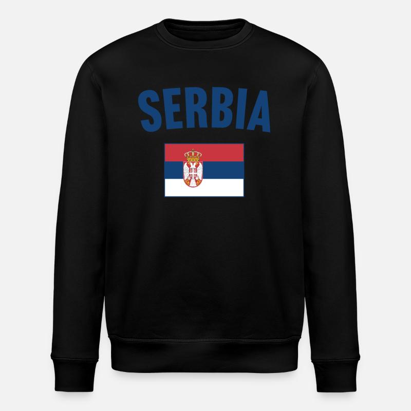 Serbien Flagge - Stanley/Stella Unisex Bio-Sweatshirt ROLLER - Schwarz