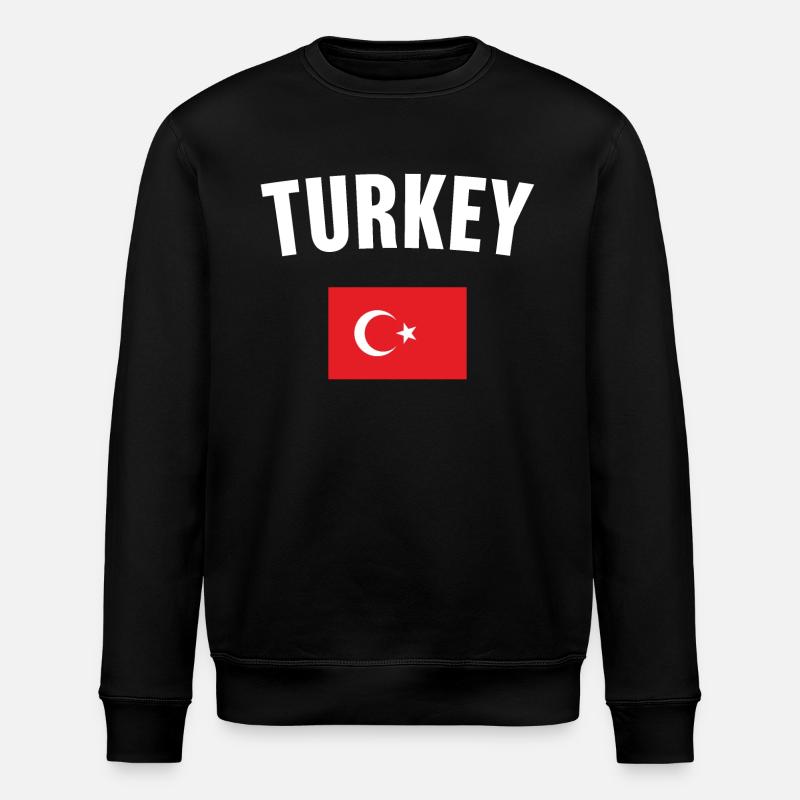 Drapeau de la Turquie - Sweat bio ROLLER Stanley/Stella Unisexe - noir
