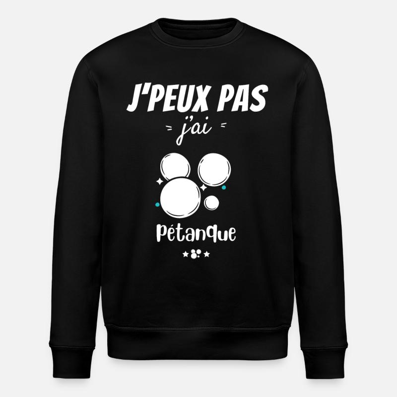 Pétanque Passion - Sweat bio ROLLER Stanley/Stella Unisexe - noir