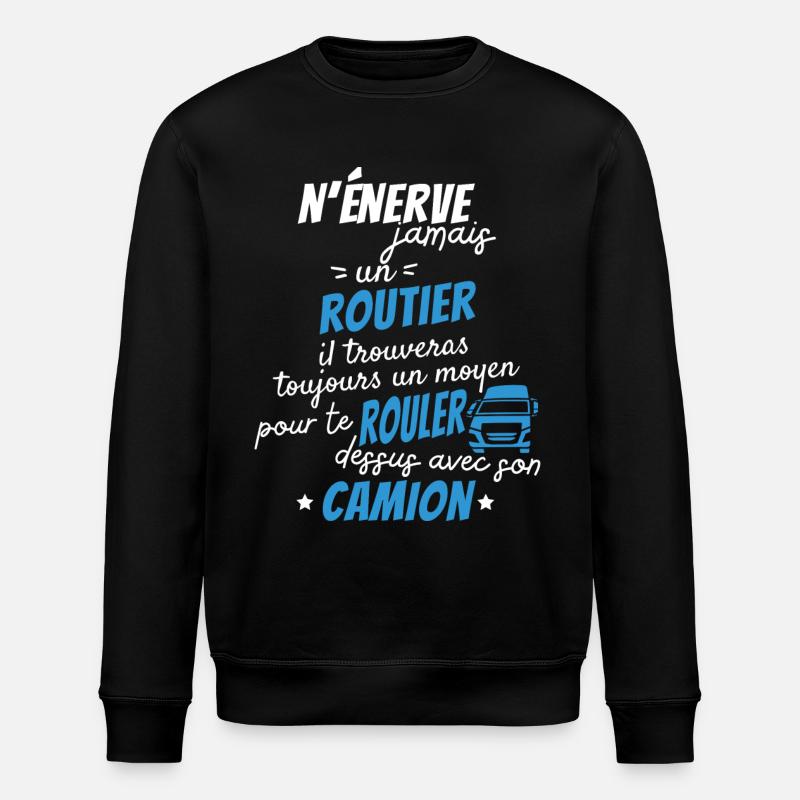 Puissance Routière - Sweat bio ROLLER Stanley/Stella Unisexe - noir