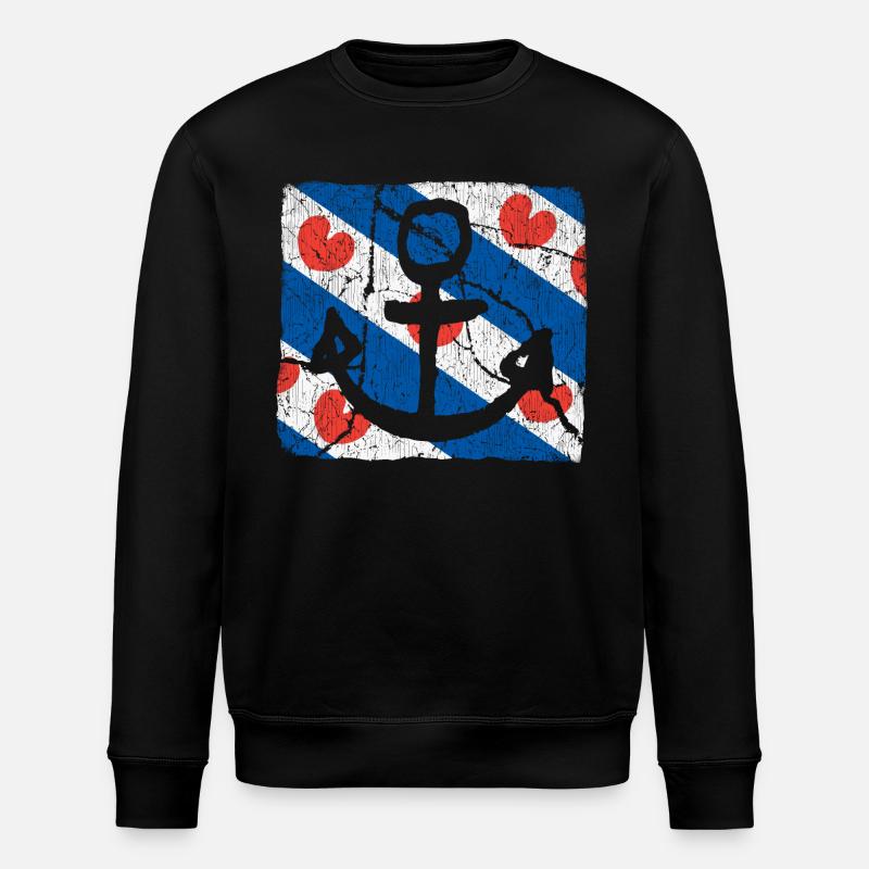 Ancre Friesland - Sweat bio ROLLER Stanley/Stella Unisexe - noir