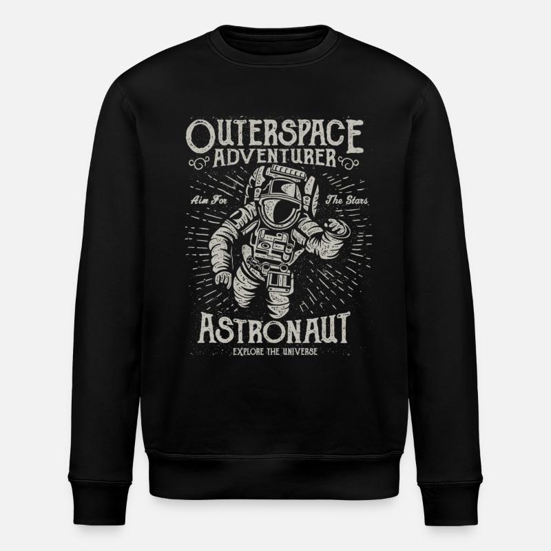 astronaute - Sweat bio ROLLER Stanley/Stella Unisexe - noir